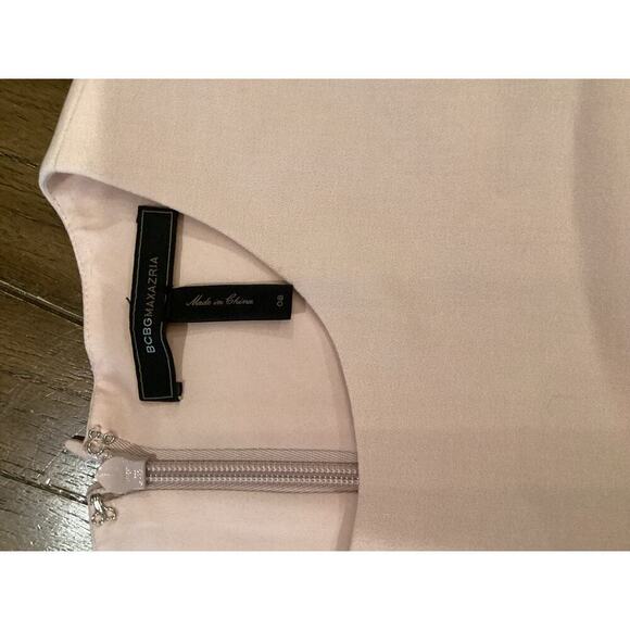 BCBG Maxazria Tinna Black Soft Pink Colorblock Sheath Work Cocktail dress 8 - Picture 9 of 10